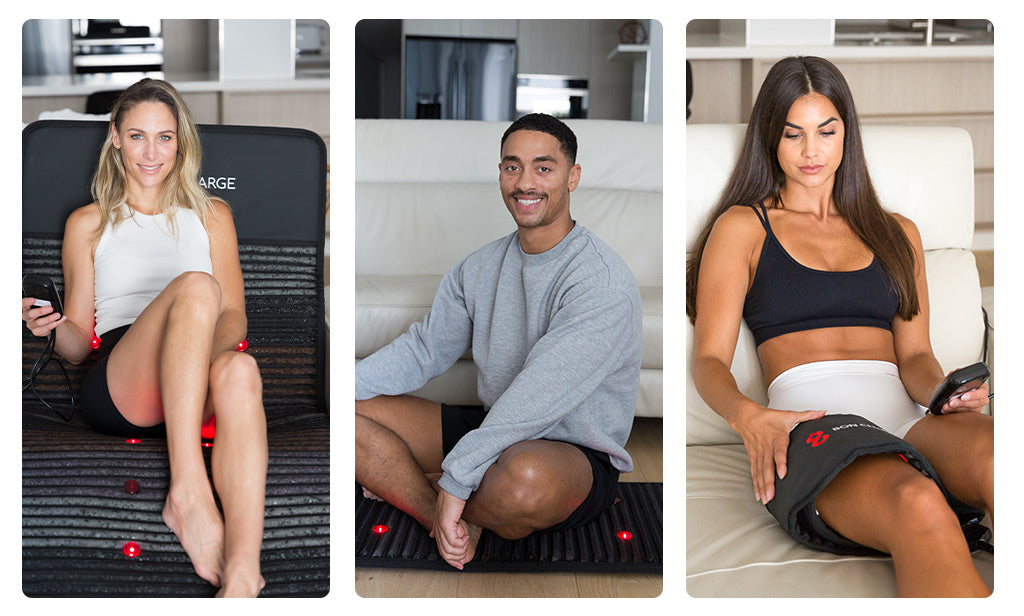 Variety Of Images Male And Female Showing The PEMF Mat